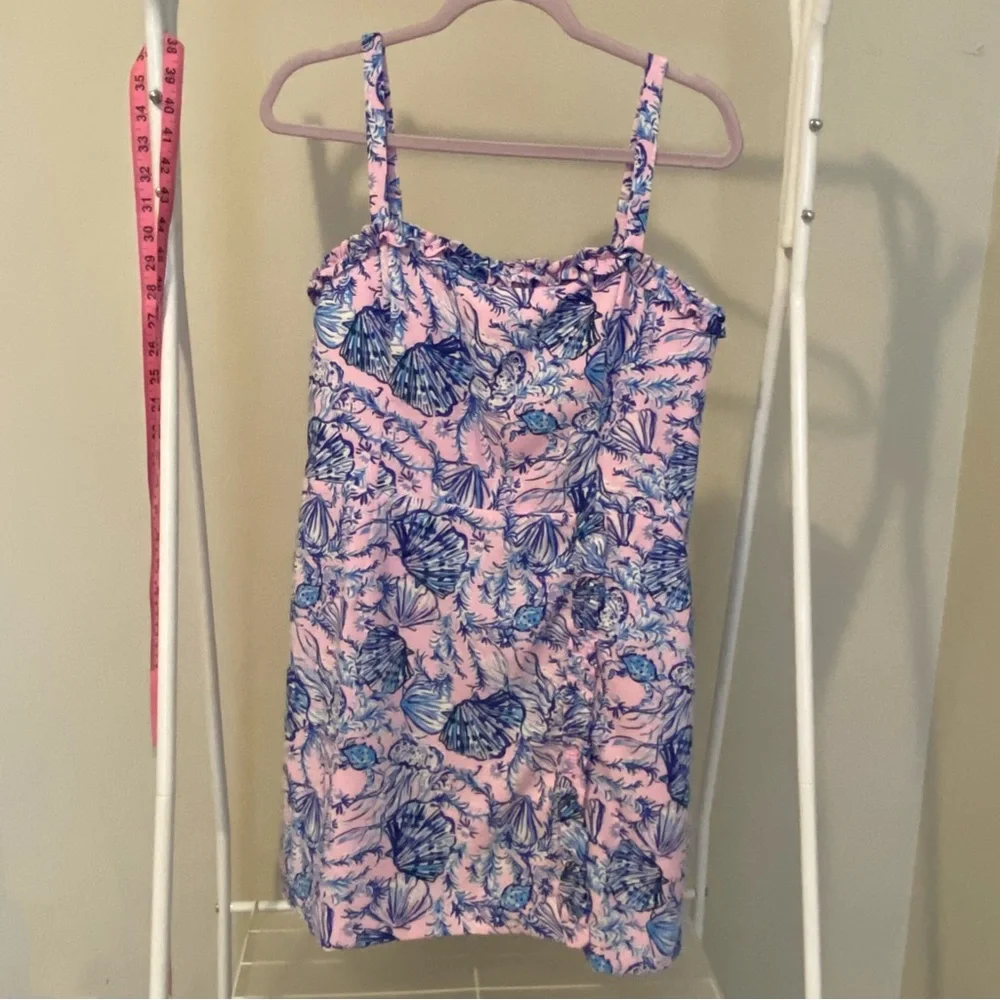 Lilly Pulitzer Zenon Ruffle Romper Magnolia Lilac NWOT - Picture 5 of 5